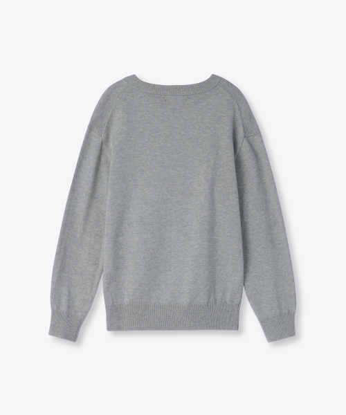 MUSINSA STANDARD KIDS（ムシンサスタンダードキッズ）の「モアラブクルーネックニット [ミディアムグレー]（ニット/セーター・レディース・その他・120/110/130/140/150）」の3枚目の写真