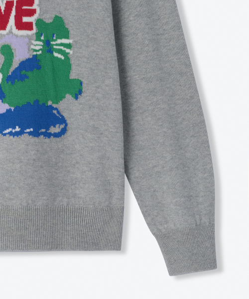 MUSINSA STANDARD KIDS（ムシンサスタンダードキッズ）の「モアラブクルーネックニット [ミディアムグレー]（ニット/セーター・レディース・その他・120/110/130/140/150）」の5枚目の写真