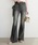 fupel�i�t�؃��j�́uside ribbon high waist flare denim / �T�C�h���{���n�C�E�G�X�g�t���A�f�j���i�f�j���p���c�j�v�b�O���[