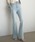 fupel�i�t�؃��j�́uside ribbon high waist flare denim / �T�C�h���{���n�C�E�G�X�g�t���A�f�j���i�f�j���p���c�j�v�b���C�g�u���[