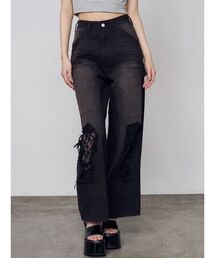 EMODA | レースクラッシュルーズデニム(デニムパンツ)