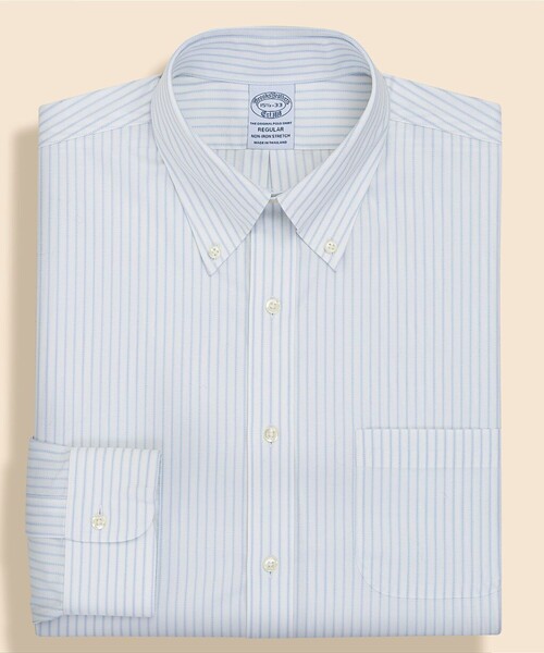 BROOKS BROTHERS(ブルックスブラザーズ)の「ストレッチロイヤルオックスフォード ドレスシャツ Regular Fit(ビジネスシャツ・メンズ・ホワイト×ブルー・14 1/2-31/15-31/15-33/15 1/2-31/15 1/2-32/15 1/2-33/16-31/16-32/16-33/16 1/2-32/16 1/2-33/16 1/2-34/17-32/17-33/17 1/2-34/17-34/15-32/14 1/2-32)」の2枚目の写真