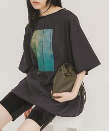 KBF | ピンタックフォトプリントTEE(Tシャツ/カットソー)