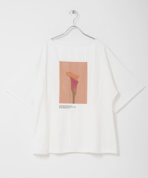 KBF（ケイビーエフ）の「ピンタックフォトプリントTEE（Tシャツ/カットソー・レディース・ネイビー/オフホワイト/イエロー系その他・ONE）」の10枚目の写真