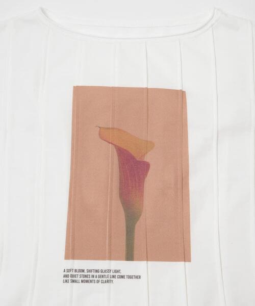 KBF（ケイビーエフ）の「ピンタックフォトプリントTEE（Tシャツ/カットソー・レディース・ネイビー/オフホワイト/イエロー系その他・ONE）」の11枚目の写真