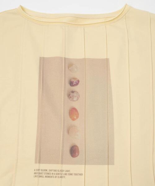 KBF（ケイビーエフ）の「ピンタックフォトプリントTEE（Tシャツ/カットソー・レディース・ネイビー/オフホワイト/イエロー系その他・ONE）」の20枚目の写真