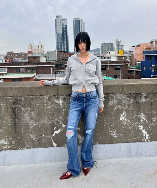 Midnight Move（ミッドナイトムーブ）の「england boots cut (black)（デニムパンツ・レディース・その他・SMALL/MEDIUM）」の2枚目の写真