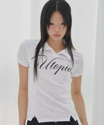 FANCY CLUB（ファンシークラブ）の「A'GEM/9 × .kom 『FANCY CLUB/ファンシークラブ』 UTOPIA COLLAR TEE/ユートピアカラーTシャツ（Tシャツ/カットソー）」