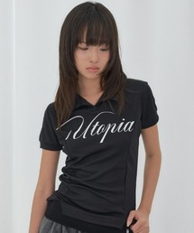 FANCY CLUB（ファンシークラブ）の「A'GEM/9 × .kom 『FANCY CLUB/ファンシークラブ』 UTOPIA COLLAR TEE/ユートピアカラーTシャツ（Tシャツ/カットソー）」