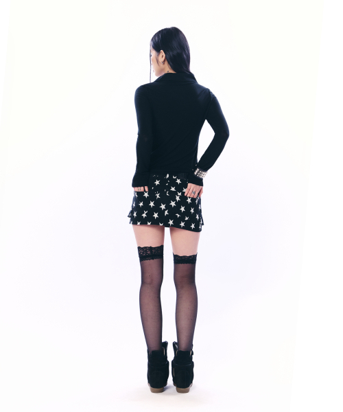 SETUP-EXE(セットアップイーエックスイー)の「SHEER LAYERED SHIRT / BLACK(Tシャツ/カットソー・レディース・その他・OS)」の5枚目の写真