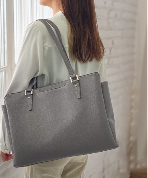 BACKYARD FAMILY(バックヤードファミリー)の「VALENTINO VISCANI トートバッグ 53442(トートバッグ・レディース・ブラウン/アッシュブラウン/ブルー/ブラック/グレー・FREE)」の3枚目の写真