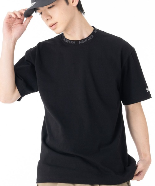 NEW ERA(ニューエラ)の「ニューエラアパレル 半袖Tシャツ ジャガード襟 ONSPOTZ別注(Tシャツ/カットソー・メンズ・ブラック/ホワイト・L/M/S/XL/XXL)」の2枚目の写真