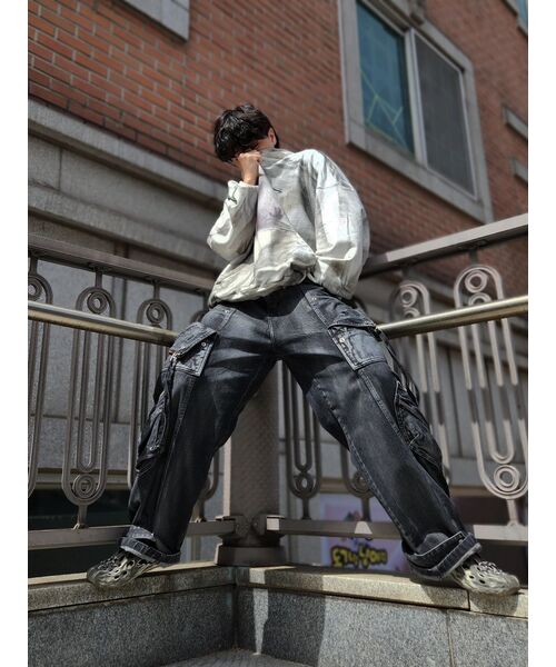 DNSR(ディーエヌエスアール)の「トゥーフェイスマルチカーゴパンツブラック(デニムパンツ・メンズ・その他・LARGE/X-LARGE/MEDIUM/SMALL)」の19枚目の写真