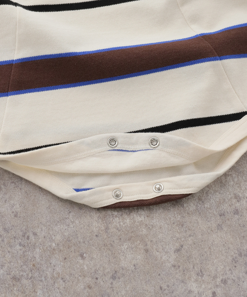 CITYSHOP（シティーショップ）の「TanC TOKYO PIQUE BORDER TANK ROMPERS TC26A-011：ボディスーツ（タンクトップ・レディース・アイボリー・FREE）」の11枚目の写真