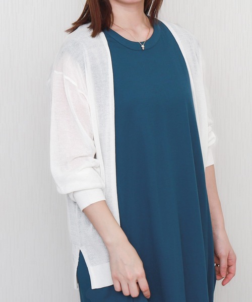 libelle more（リベル モア）の「【接触冷感】シアーニットカーディガン（カーディガン/ボレロ・レディース・ライトグレー/ブラック/ブルー/オフホワイト・M/L）」の16枚目の写真