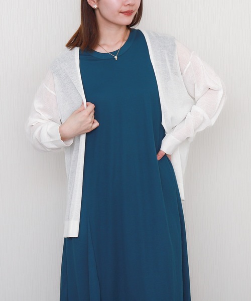 libelle more（リベル モア）の「【接触冷感】シアーニットカーディガン（カーディガン/ボレロ・レディース・ライトグレー/ブラック/ブルー/オフホワイト・M/L）」の18枚目の写真