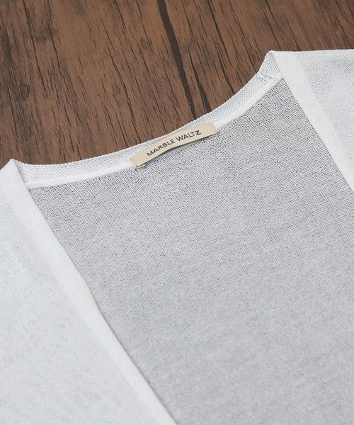 libelle more（リベル モア）の「【接触冷感】シアーニットカーディガン（カーディガン/ボレロ・レディース・ライトグレー/ブラック/ブルー/オフホワイト・M/L）」の7枚目の写真