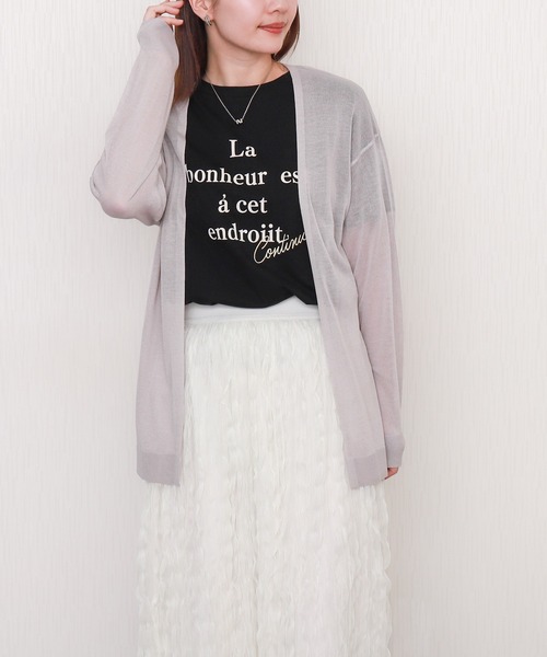 libelle more（リベル モア）の「【接触冷感】シアーニットカーディガン（カーディガン/ボレロ・レディース・ライトグレー/ブラック/ブルー/オフホワイト・M/L）」の21枚目の写真