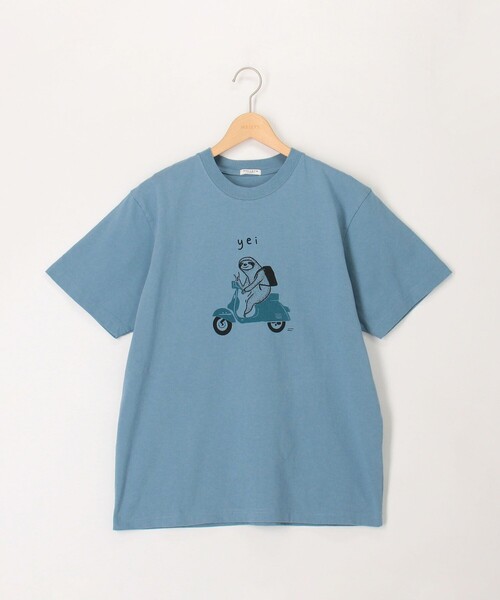 NOLLEY'S LIGHT(ノーリーズライト)の「【yei】プリントT(Tシャツ/カットソー・メンズ・グレイッシュベージュ/グレイッシュブルー/ライトグレー/ホワイト・L/M)」の4枚目の写真