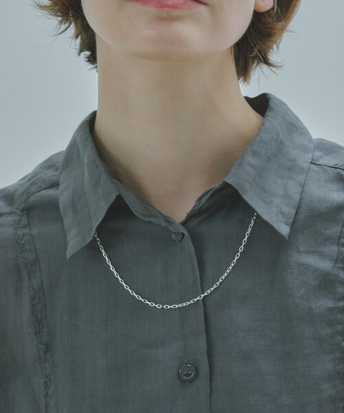 and cloud(アンドクラウド)の「Cable Chain Necklace(ネックレス・レディース・ブラック・FREE)」の6枚目の写真