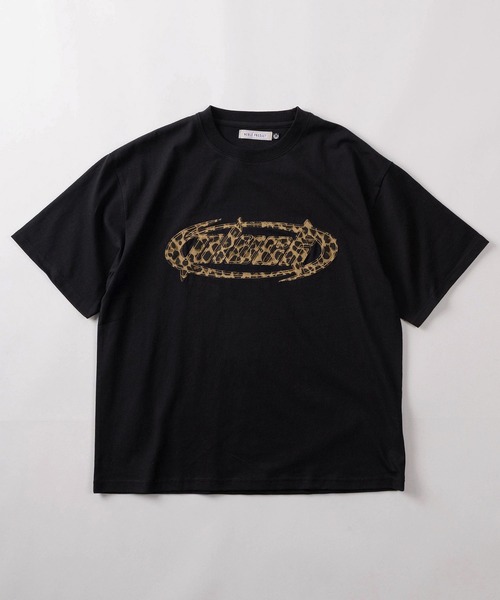SlashDate(スラッシュデイト)の「【84】レオパード柄/カモフラ柄/ドット柄 総柄アップリケロゴ クルーネックTシャツ/ユニセックス/レディース/メンズ(Tシャツ/カットソー・レディース・ブラック系その他2/ブラック/ブラック系その他/ホワイト系その他2/ホワイト系その他/ホワイト・M/L)」の7枚目の写真