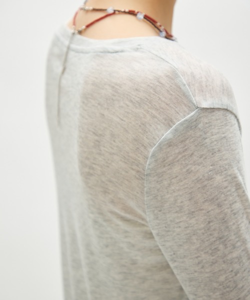 full/fill.(フルフィル)の「sheer long sleeve T / シアーロングスリーブT(Tシャツ/カットソー・レディース・ピンク/グレー/ブルー/イエロー・FREE)」の22枚目の写真
