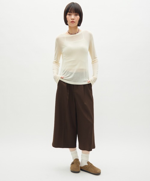 full/fill.(フルフィル)の「sheer long sleeve T / シアーロングスリーブT(Tシャツ/カットソー・レディース・ピンク/グレー/ブルー/イエロー・FREE)」の11枚目の写真
