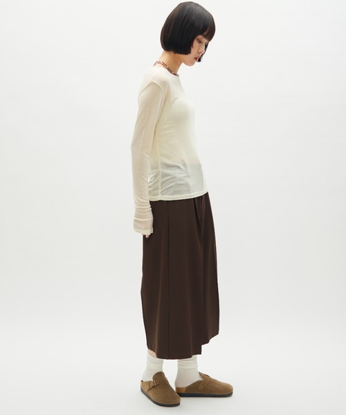 full/fill.(フルフィル)の「sheer long sleeve T / シアーロングスリーブT(Tシャツ/カットソー・レディース・ピンク/グレー/ブルー/イエロー・FREE)」の12枚目の写真