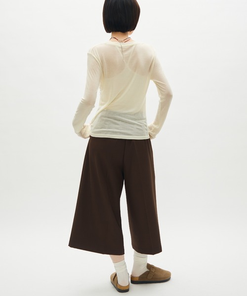 full/fill.(フルフィル)の「sheer long sleeve T / シアーロングスリーブT(Tシャツ/カットソー・レディース・ピンク/グレー/ブルー/イエロー・FREE)」の13枚目の写真