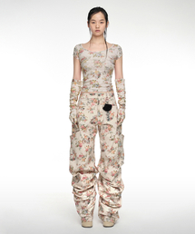 NACHE（ナチェ）の「PINTUCK WIDE PANTS (UNISEX) FLOWERY（その他パンツ）」
