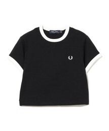 Ray BEAMS | FRED PERRY / クロップド リンガー Tシャツ(Tシャツ/カットソー)