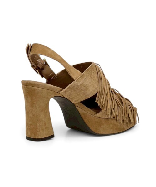 ASH(アッシュ)の「アッシュ【OPRAH】ヒールサンダル チャンキーヒール フリンジ ブラウン アースカラー 厚底 10cmヒール(サンダル・レディース・ブラウン・35/36/37/38)」の8枚目の写真