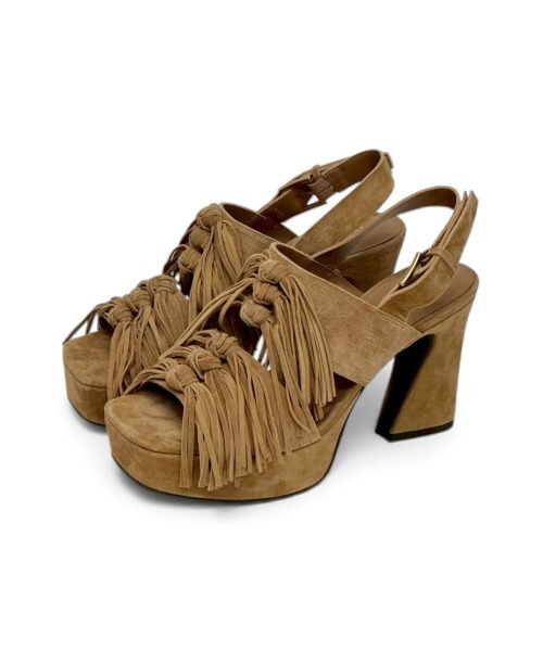 ASH(アッシュ)の「アッシュ【OPRAH】ヒールサンダル チャンキーヒール フリンジ ブラウン アースカラー 厚底 10cmヒール(サンダル・レディース・ブラウン・35/36/37/38)」の10枚目の写真