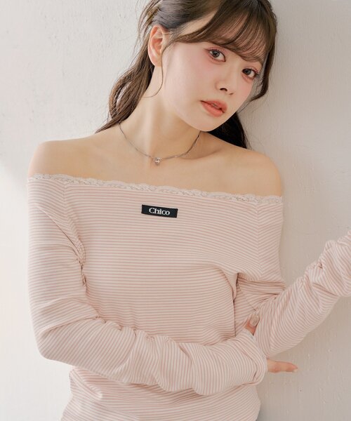 Chico（チコ）の「コンパクトボーダートップス（Tシャツ/カットソー・レディース・グレー/アイボリー/ブラック/ホワイト系その他2・FREE）」の19枚目の写真