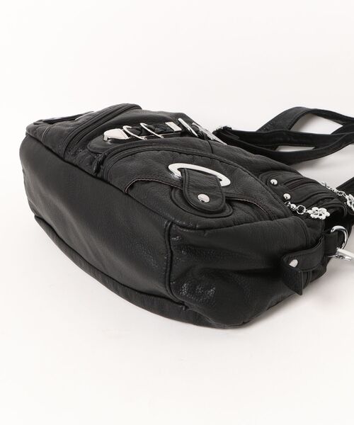 SPINNS(スピンズ)の「ショルダーバッグ/3リング(ショルダーバッグ・レディース・ブラック/グレー・ONESIZE)」の4枚目の写真