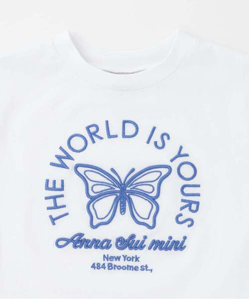 ANNA SUI mini♡蝶シャツ♡LL セール】【人気商品再入荷】【直営店で取り扱い無し】蝶刺しゅうT