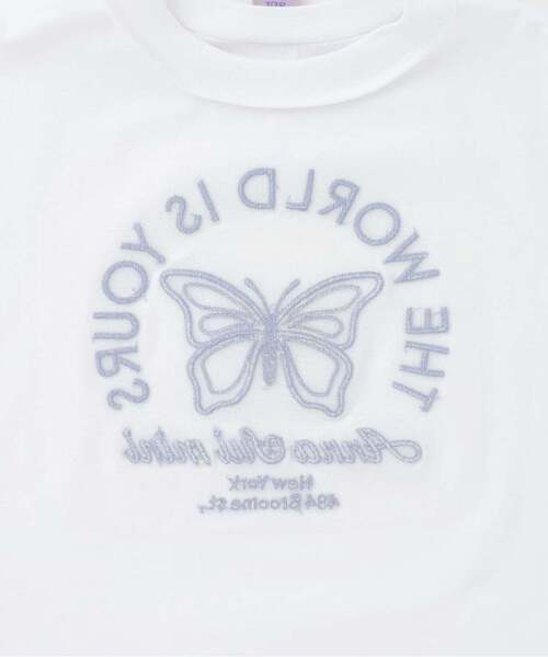 ANNA SUI mini(アナスイ・ミニ)の「【人気商品再入荷】【直営店で取り扱い無し】蝶刺しゅうTシャツ(Tシャツ/カットソー・キッズ・ホワイト・L(130-140cm)/M(115-125cm)/L(145-155cm)/L 155-165cm)」の4枚目の写真
