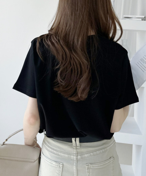 Ada.(エイダ)の「手書き風 プリント 半袖Tシャツ(Tシャツ/カットソー・レディース・ブルー/ホワイト/グレー/ブラック・FREE)」の16枚目の写真