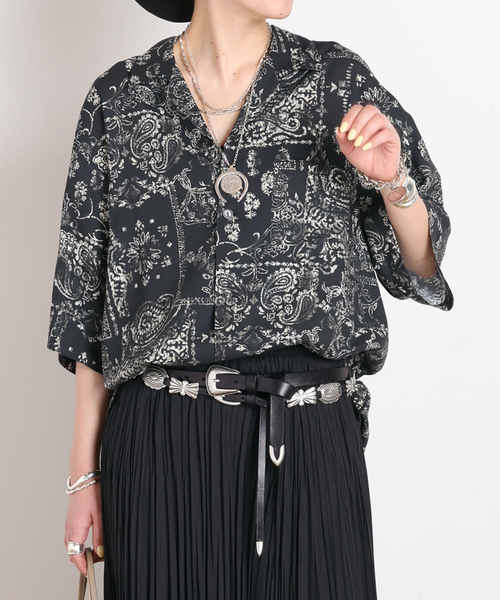Couture d'adam(クチュールドアダム)の「【COUTURE D'ADAM/クチュールドアダム】別注Bandana College Print Shirt(シャツ/ブラウス・レディース・ブラック・FREE)」の1枚目の写真