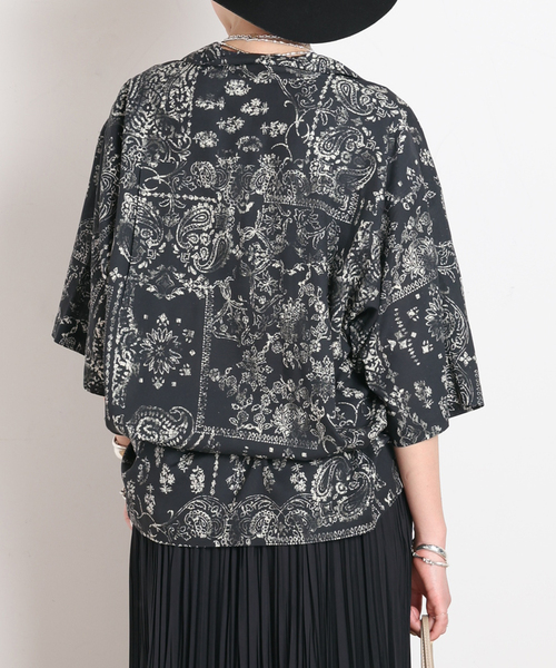 Couture d'adam(クチュールドアダム)の「【COUTURE D'ADAM/クチュールドアダム】別注Bandana College Print Shirt(シャツ/ブラウス・レディース・ブラック・FREE)」の3枚目の写真