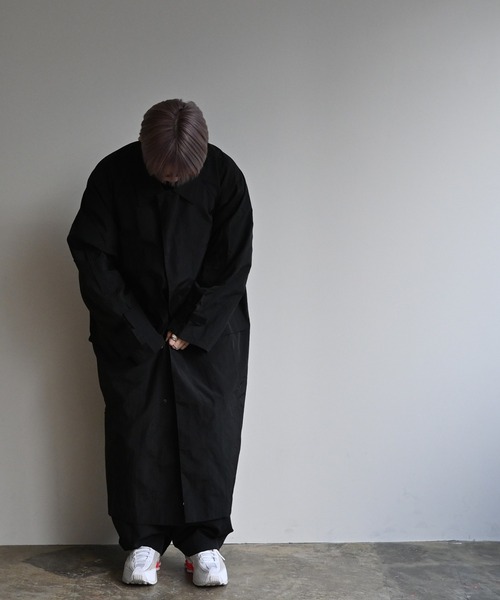 NoiR/ノアール(ノアール)の「NoiR:pocketable coat(ステンカラーコート・メンズ・ブラック・L/M)」の3枚目の写真