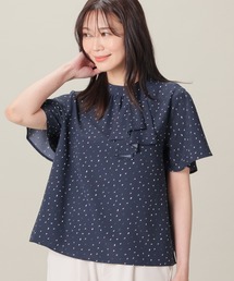 【美冷・接触冷感】アシメフリルブラウス