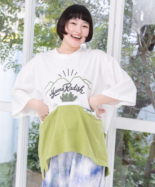 ScoLar Parity(スカラーパリティ)の「361119:山からクマ大根Tシャツ(Tシャツ/カットソー・レディース・オフホワイト/ブラック・M)」の19枚目の写真
