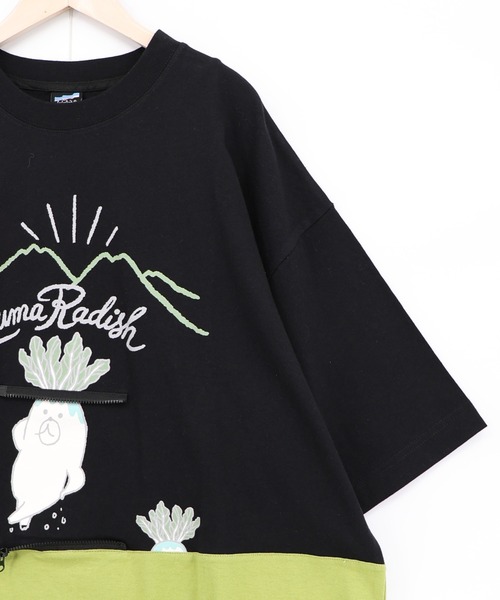 ScoLar Parity(スカラーパリティ)の「361119:山からクマ大根Tシャツ(Tシャツ/カットソー・レディース・オフホワイト/ブラック・M)」の8枚目の写真