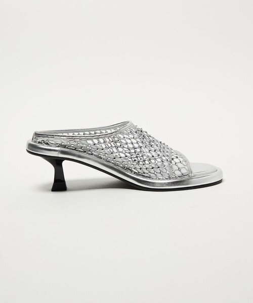 SY UNITED ARROWS(シーユナイテッドアローズ)の「<SY>グレアネットミュール サンダル55↑(サンダル・レディース・シルバー/ブラック・23.5cm/24cm/24.5cm/25cm/22cm/22.5cm/23cm)」の5枚目の写真