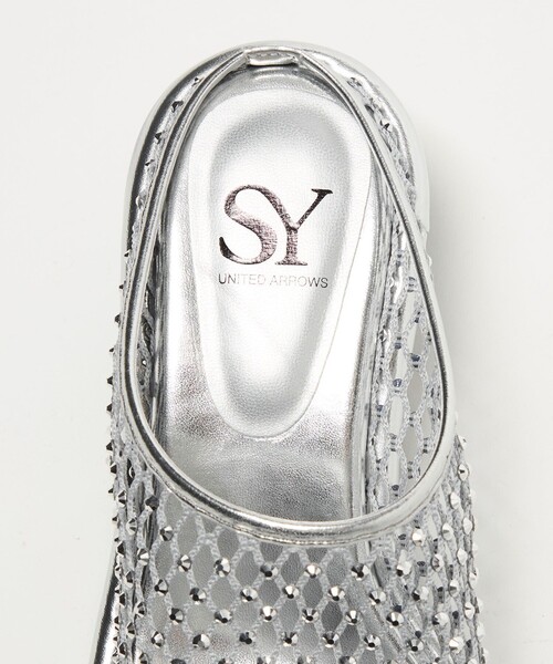 SY UNITED ARROWS(シーユナイテッドアローズ)の「<SY>グレアネットミュール サンダル55↑(サンダル・レディース・シルバー/ブラック・23.5cm/24cm/24.5cm/25cm/22cm/22.5cm/23cm)」の8枚目の写真