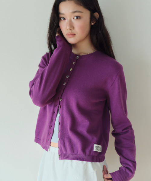 HOMEBODY THINGS(ホームバディ ティングズ)の「Soft Button Cardigan (PURPLE)(カーディガン/ボレロ・レディース・その他・1/2)」の4枚目の写真