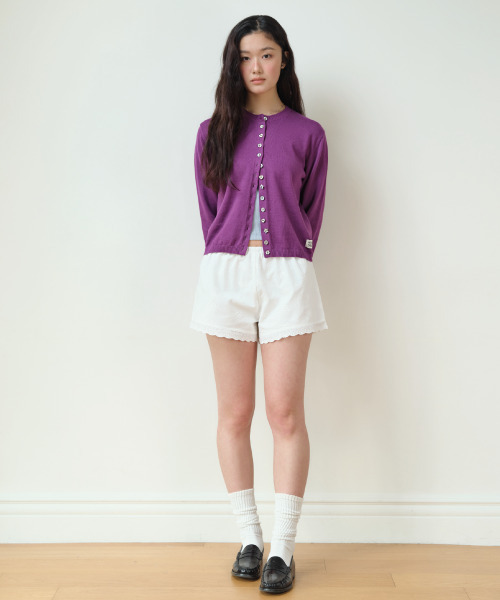 HOMEBODY THINGS(ホームバディ ティングズ)の「Soft Button Cardigan (PURPLE)(カーディガン/ボレロ・レディース・その他・1/2)」の7枚目の写真