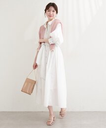 バルーンスリーブシャツワンピース