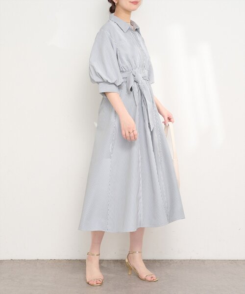 natural couture(ナチュラルクチュール)の「バルーンスリーブシャツワンピース(ワンピース・レディース・その他3/その他2/その他1/ネイビー/その他4/オフホワイト・FREE)」の22枚目の写真
